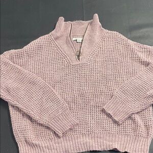 American Eagle Outfitters Mauve V-Neck Sweater